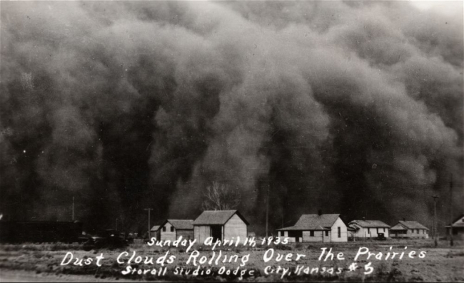 Dust Clouds Rolling Over The Prairies